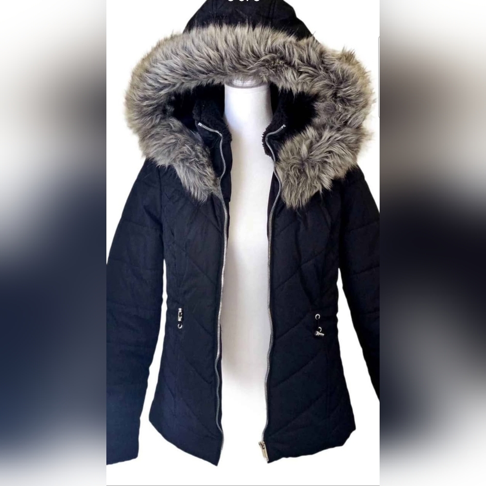 Marilyn and ME puffer jacket with Faux Fur Hood